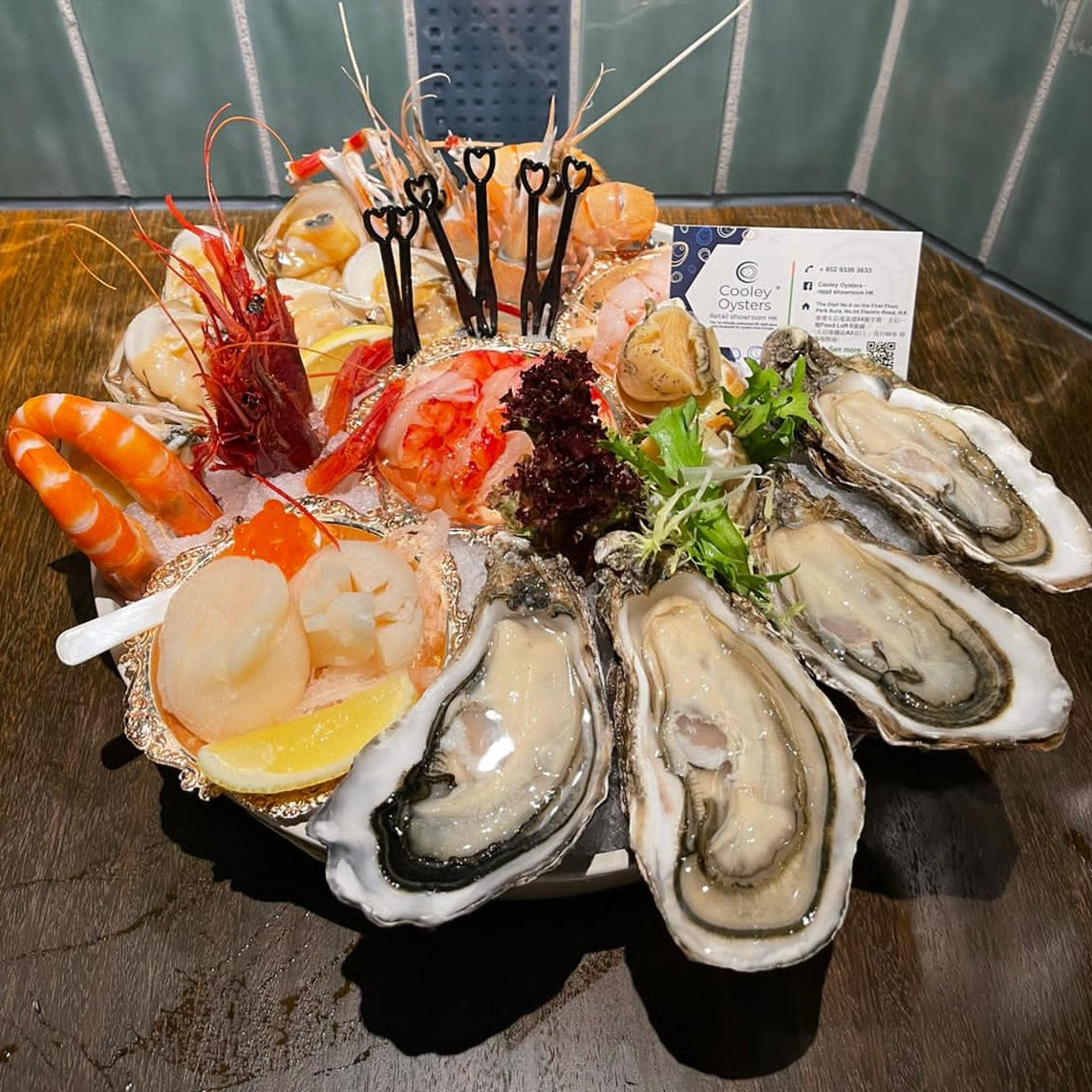 特選 COOLEY生蠔刺身拼盤 (COOLEY'S premium oysters & seafood sashimi platter)